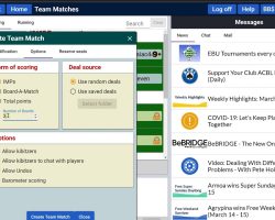 Starting team matches on BBO, with substitutions and cancellation