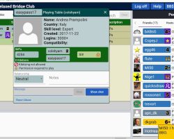 Friends and chatting on BBO